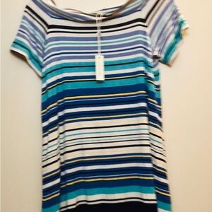 NWT Max Studio Off-Shoulder Multicolor Striped Top